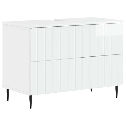 3 Piece Bathroom Cabinet Set ZWOLLE High Gloss White