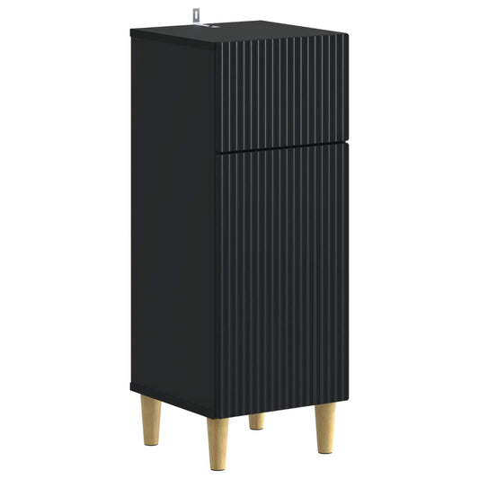 3 Piece Bathroom Cabinet Set ARNHEM Black Engineered Wood