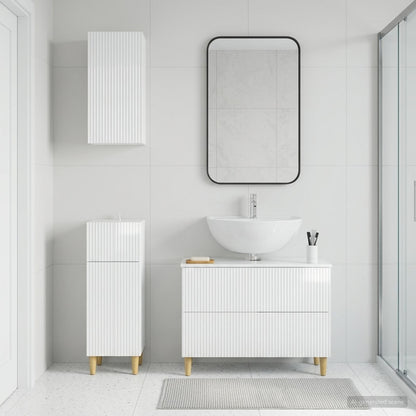 3 Piece Bathroom Cabinet Set ARNHEM High Gloss White