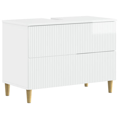 3 Piece Bathroom Cabinet Set ARNHEM High Gloss White