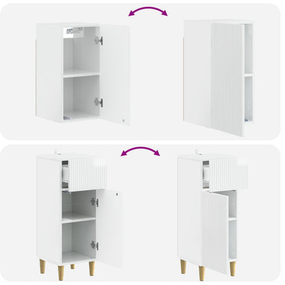 3 Piece Bathroom Cabinet Set ARNHEM High Gloss White