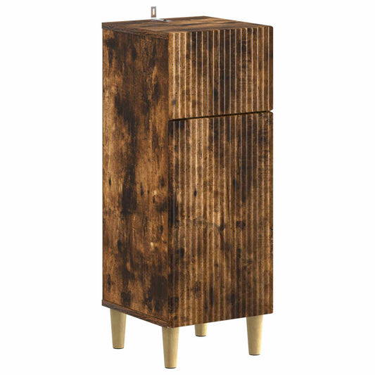 3 Piece Bathroom Cabinet Set ARNHEM Smoked Oak Engineered Wood