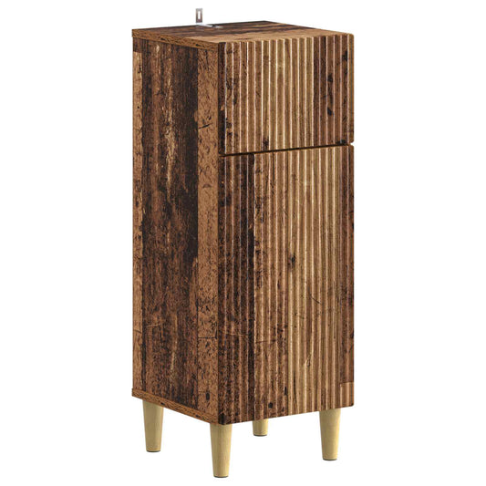 3 Piece Bathroom Cabinet Set ARNHEM Old Wood Engineered Wood