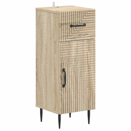 3 Piece Bathroom Cabinet Set HAARLEM Sonoma Oak Engineered Wood