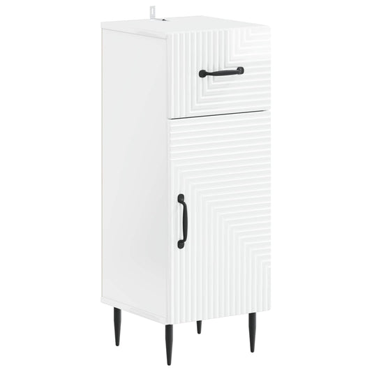 3 Piece Bathroom Cabinet Set HAARLEM High Gloss White