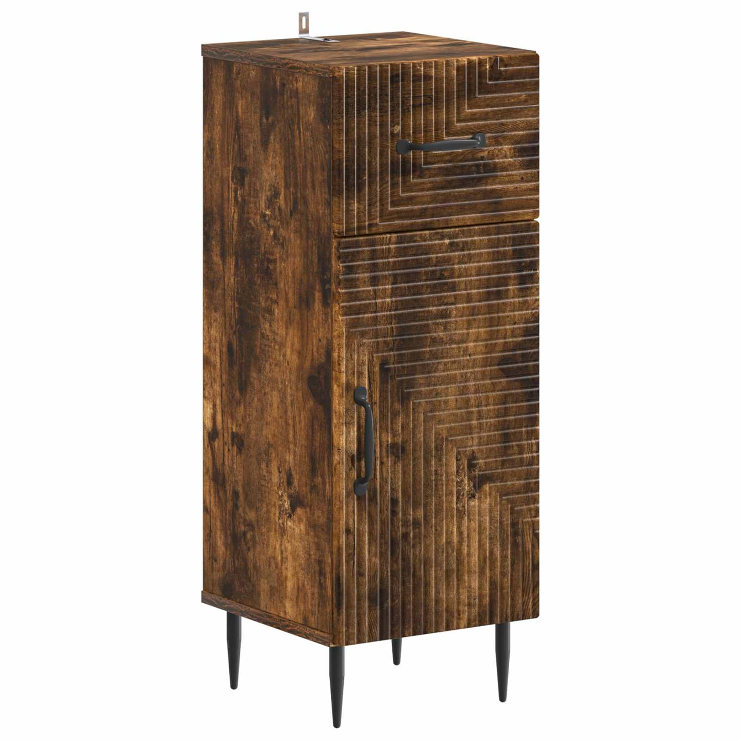 3 Piece Bathroom Cabinet Set HAARLEM Smoked Oak Engineered Wood