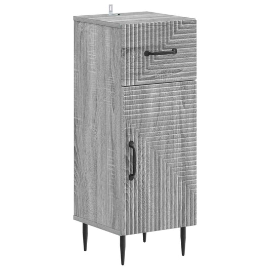3 Piece Bathroom Cabinet Set HAARLEM Grey Sonoma