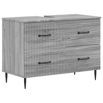 3 Piece Bathroom Cabinet Set HAARLEM Grey Sonoma