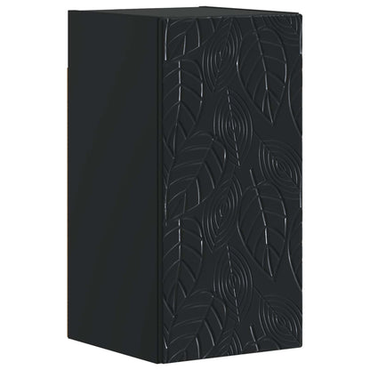 3 Piece Bathroom Cabinet Set DELFT Black Engineered Wood