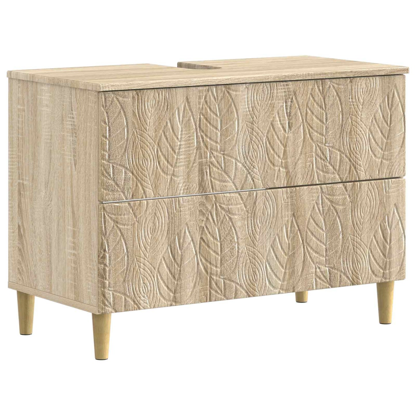 3 Piece Bathroom Cabinet Set DELFT Sonoma Oak Engineered Wood