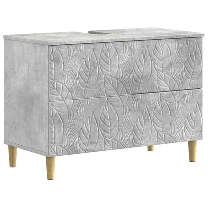 3 Piece Bathroom Cabinet Set DELFT Concrete Grey