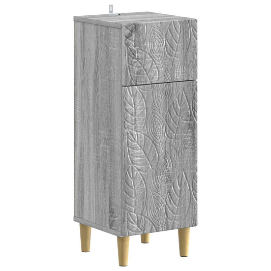 3 Piece Bathroom Cabinet Set DELFT Grey Sonoma Engineered Wood