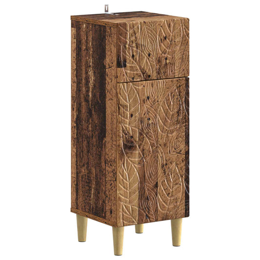 3 Piece Bathroom Cabinet Set DELFT Old Wood Engineered Wood