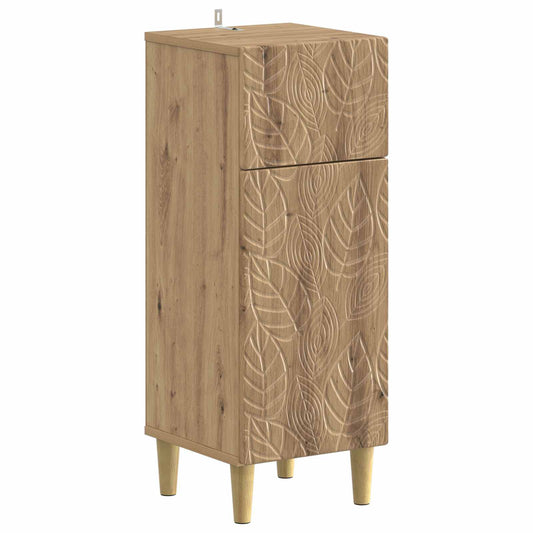 3 Piece Bathroom Cabinet Set DELFT Artisan Oak Engineered Wood
