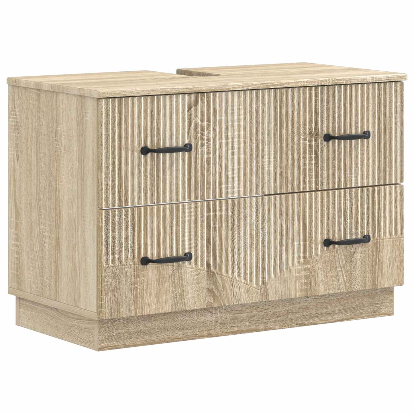 3 Piece Bathroom Cabinet Set HOORN Sonoma Oak Engineered Wood