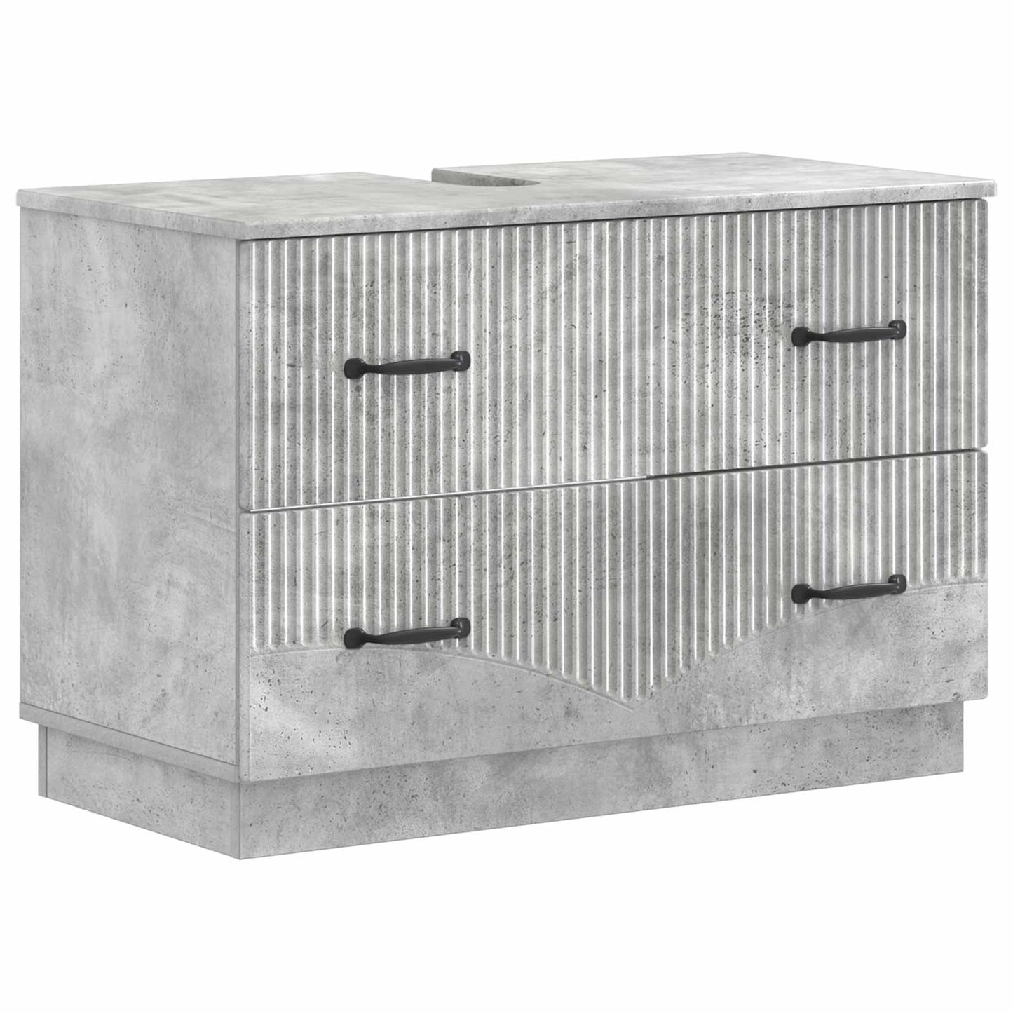 3 Piece Bathroom Cabinet Set HOORN Concrete Grey