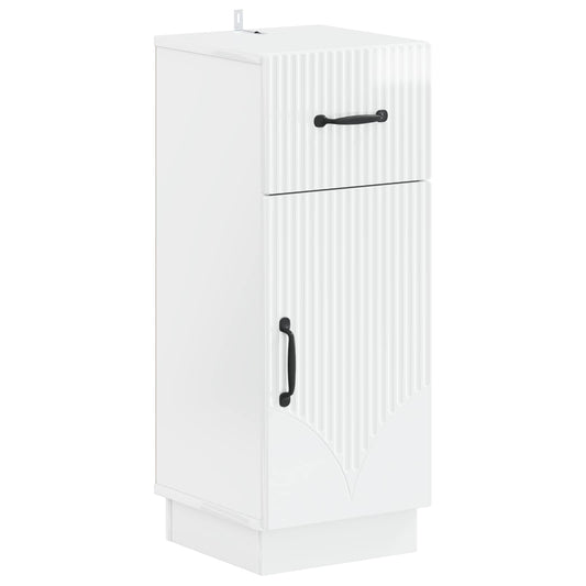 3 Piece Bathroom Cabinet Set HOORN High Gloss White