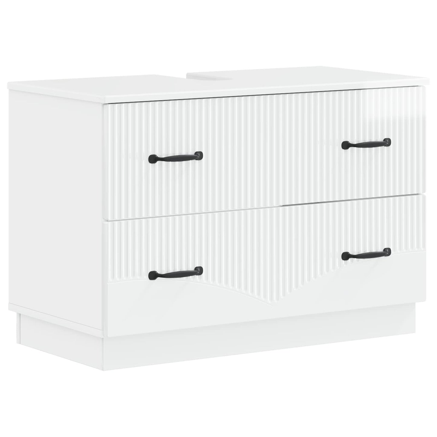 3 Piece Bathroom Cabinet Set HOORN High Gloss White