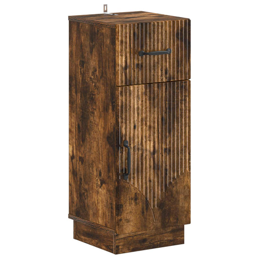 3 Piece Bathroom Cabinet Set HOORN Smoked Oak Engineered Wood