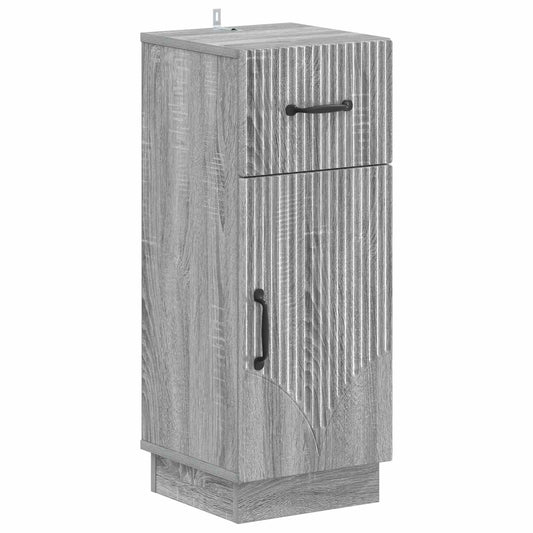 3 Piece Bathroom Cabinet Set HOORN Grey Sonoma Engineered Wood
