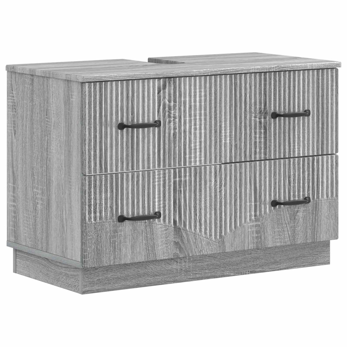 3 Piece Bathroom Cabinet Set HOORN Grey Sonoma Engineered Wood