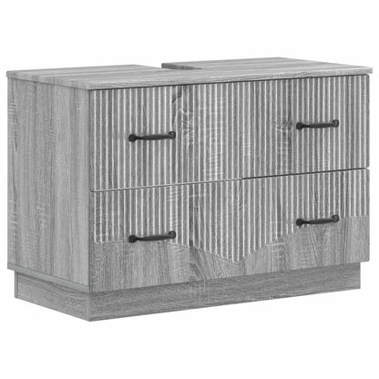 3 Piece Bathroom Cabinet Set HOORN Grey Sonoma Engineered Wood