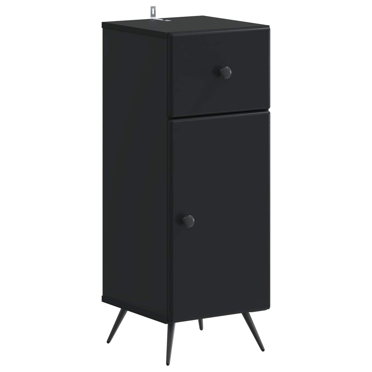 3 Piece Bathroom Cabinet Set BREDA Black Engineered Wood