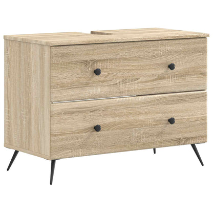 3 Piece Bathroom Cabinet Set BREDA Sonoma Oak Engineered Wood