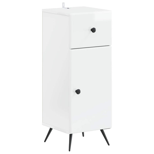 3 Piece Bathroom Cabinet Set BREDA High Gloss White