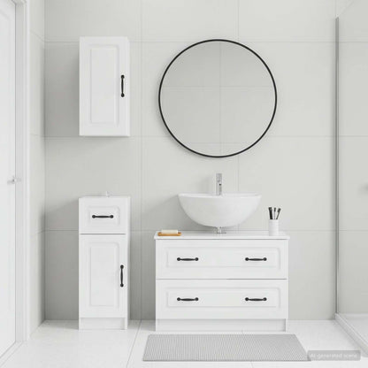 3 Piece Bathroom Cabinet Set UTRECHT High Gloss White