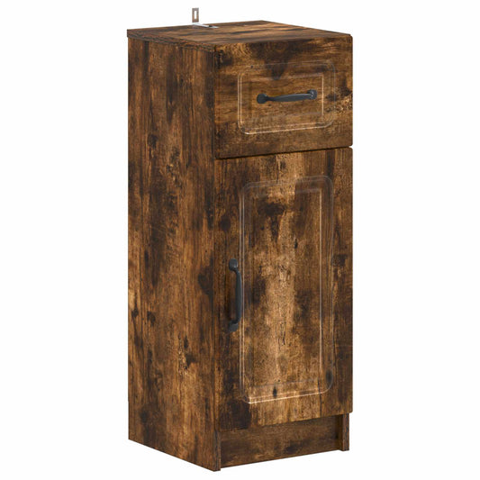 3 Piece Bathroom Cabinet Set UTRECHT Smoked Oak Engineered Wood