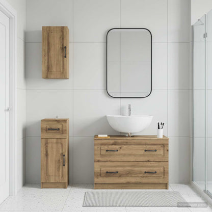3 Piece Bathroom Cabinet Set UTRECHT Artisan Oak
