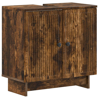 3 Piece Bathroom Cabinet Set EDE Smoked Oak Engineered Wood