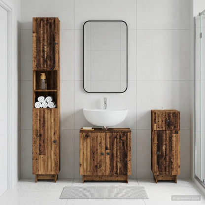 3 Piece Bathroom Cabinet Set EDE Engineered Wood