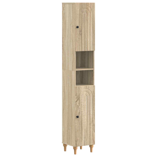 3 Piece Bathroom Cabinet Set ALKMAAR Engineered Wood