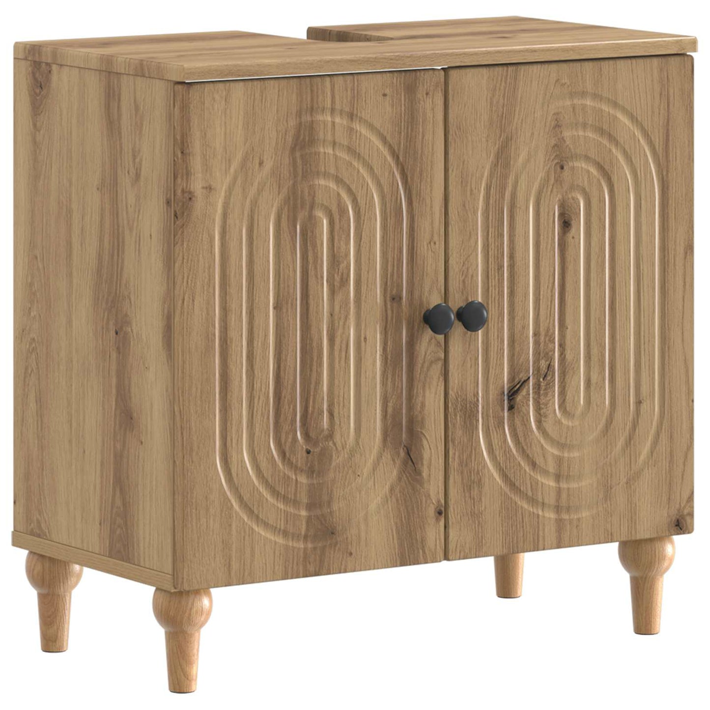 3 Piece Bathroom Cabinet Set ALKMAAR Engineered Wood