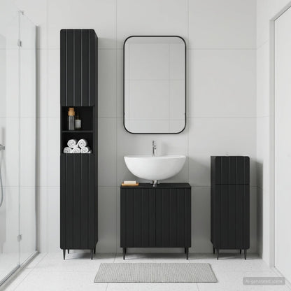 3 Piece Bathroom Cabinet Set ZWOLLE Engineered Wood