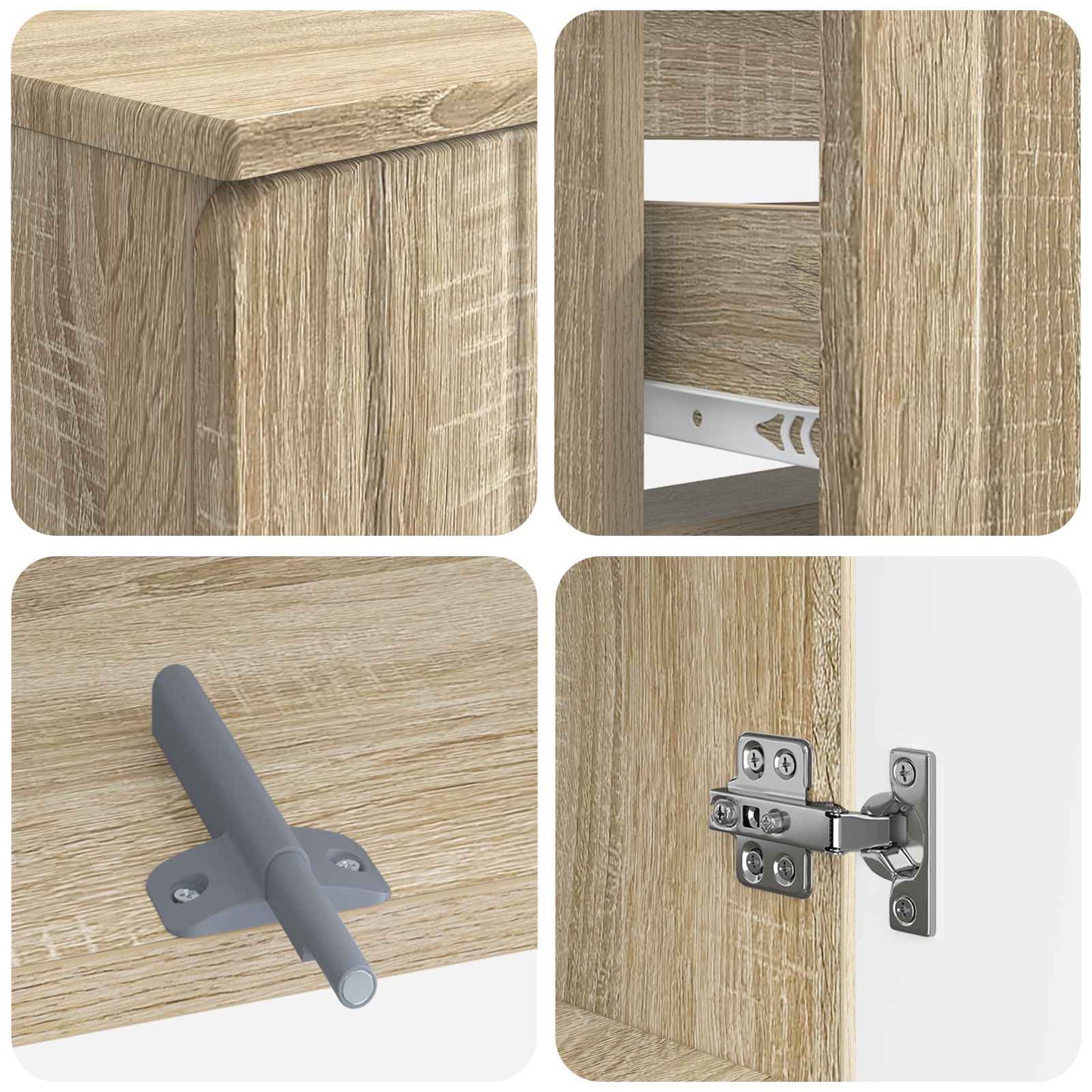 3 Piece Bathroom Cabinet Set ZWOLLE Engineered Wood
