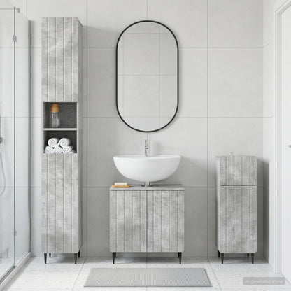 3 Piece Bathroom Cabinet Set ZWOLLE Engineered Wood