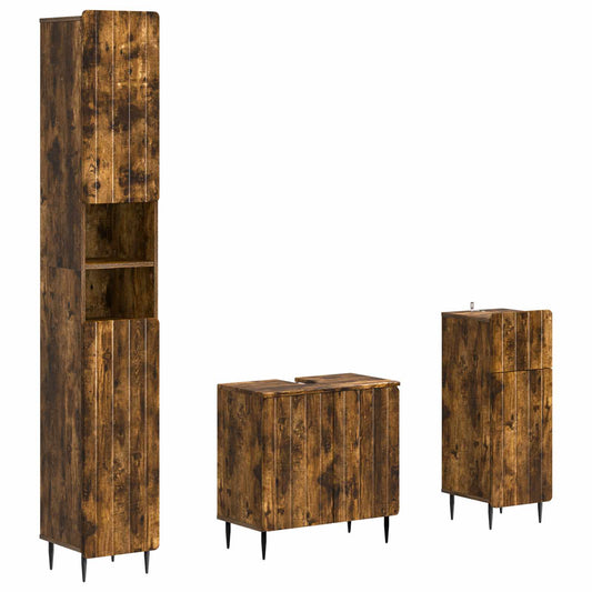 3 Piece Bathroom Cabinet Set ZWOLLE Engineered Wood