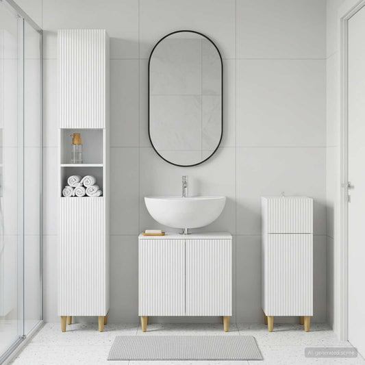 3 Piece Bathroom Cabinet Set ARNHEM Engineered Wood