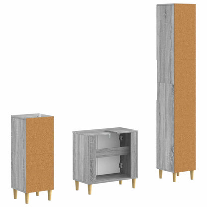 3 Piece Bathroom Cabinet Set ARNHEM Engineered Wood