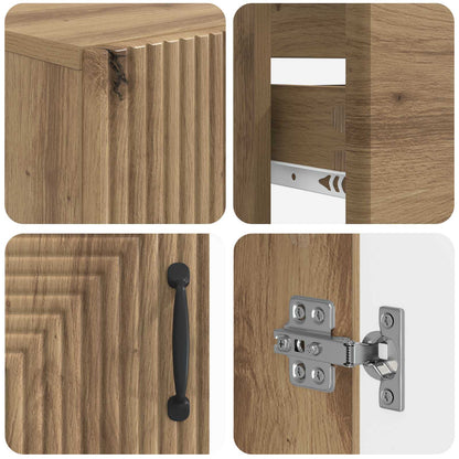 3 Piece Bathroom Cabinet Set HAARLEM Engineered Wood