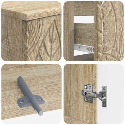 3 Piece Bathroom Cabinet Set DELFT Engineered Wood