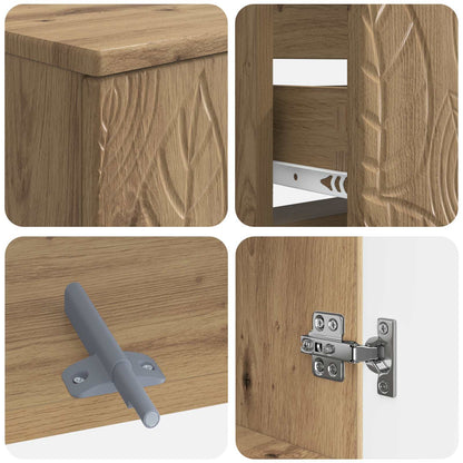 3 Piece Bathroom Cabinet Set DELFT Engineered Wood