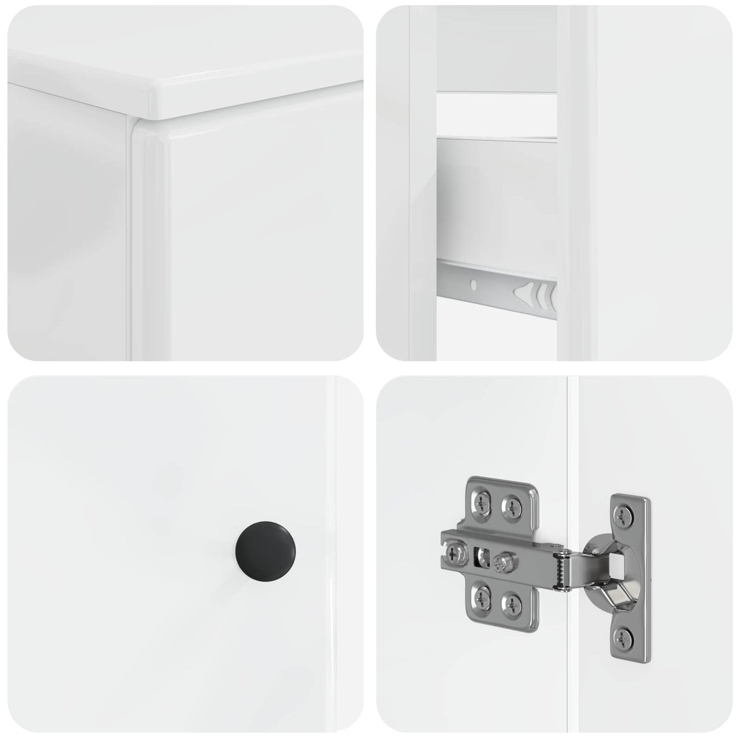 3 Piece Bathroom Cabinet Set BREDA Engineered Wood