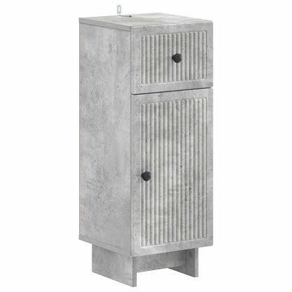4 Piece Bathroom Cabinet Set EDE Concrete Grey Engineered Wood