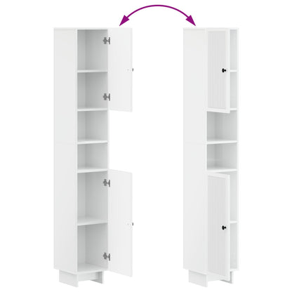 4 Piece Bathroom Cabinet Set EDE High Gloss White