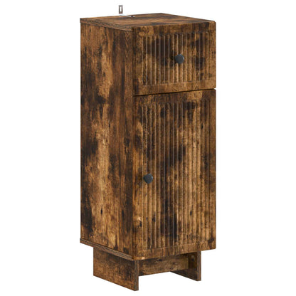4 Piece Bathroom Cabinet Set EDE Smoked Oak Engineered Wood