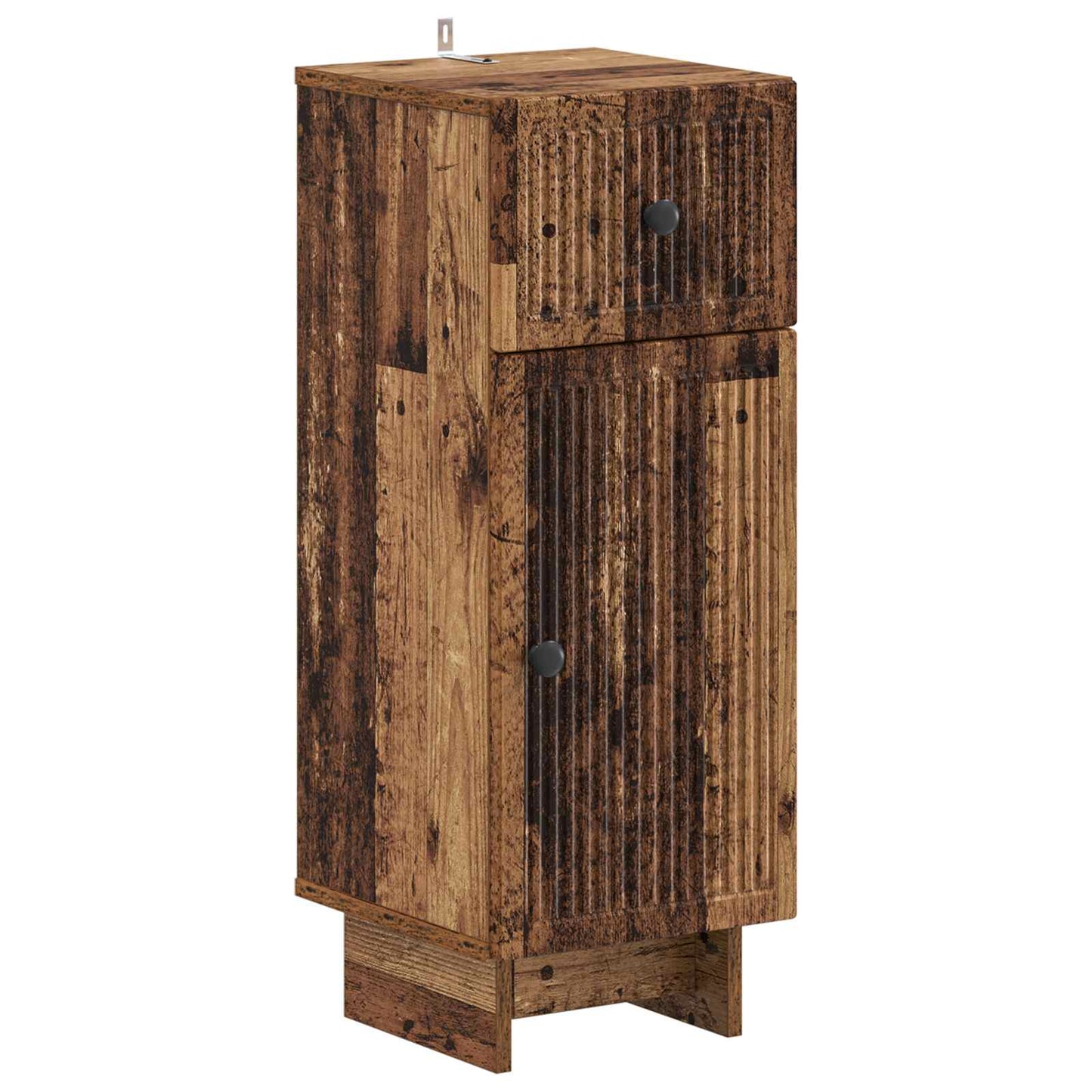 4 Piece Bathroom Cabinet Set EDE Old Wood Engineered Wood